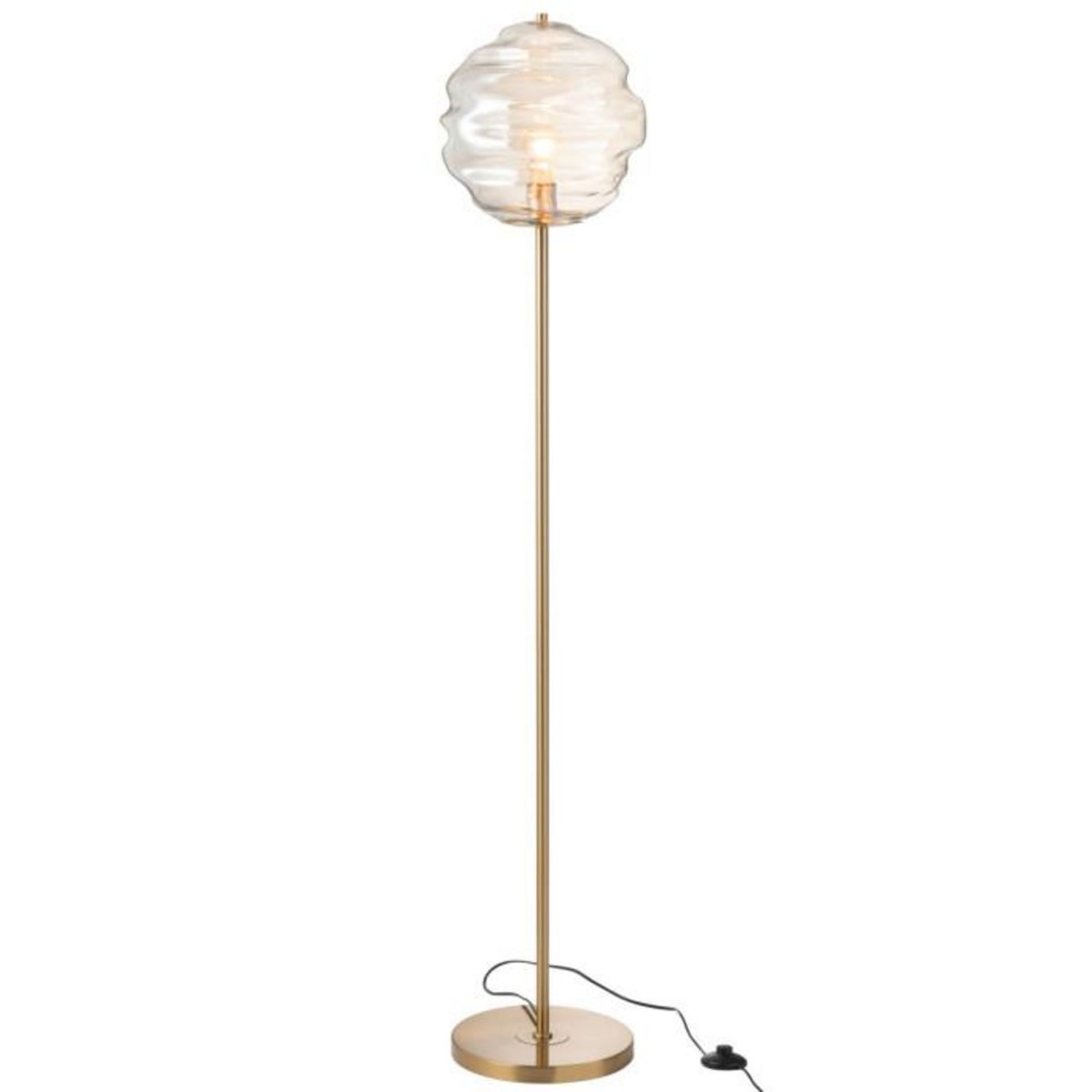 Paris Prix Lampadaire en Verre  Ruche  156cm Cognac Clair