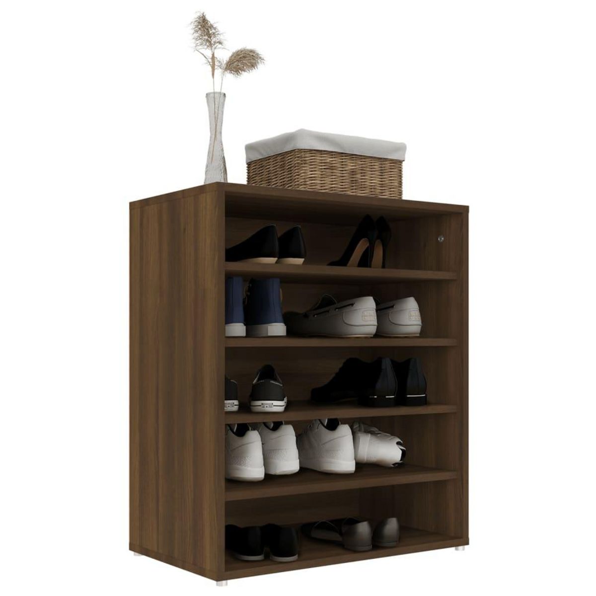 VIDAXL Meuble a chaussures Chene marron 60x35x70 cm Bois d'ingenierie