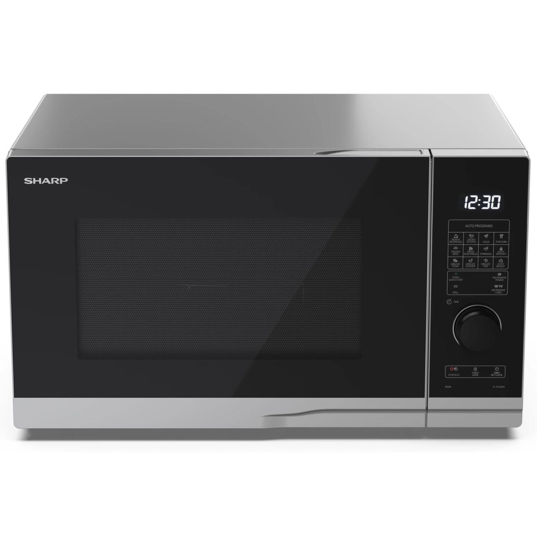 Sharp Four à micro-ondes avec gril Sharp YC-PG254AE-S 900 W 10 niveaux de puissance Noir