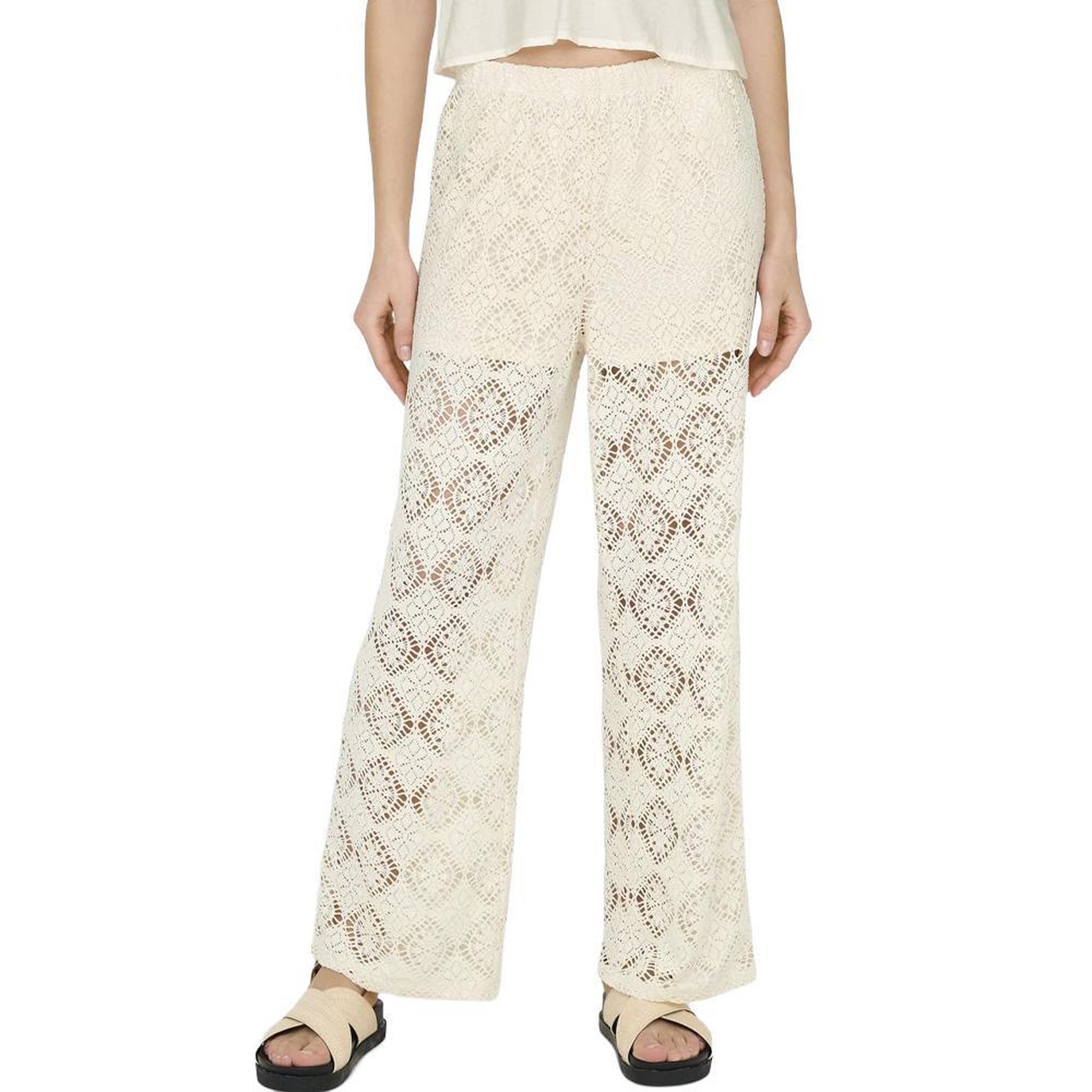 Voir la diapositive 1 : JACQUELINE DE YONG Pantalon fluide Beige Femme JDY Eva