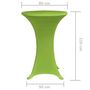 Voir la diapositive 6 : VIDAXL Housse de table extensible 2 pcs 80 cm Verte
