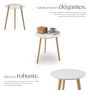 Voir la diapositive 3 : tectake Lot de 2 tables d'appoint style scandinave marron/blanc
