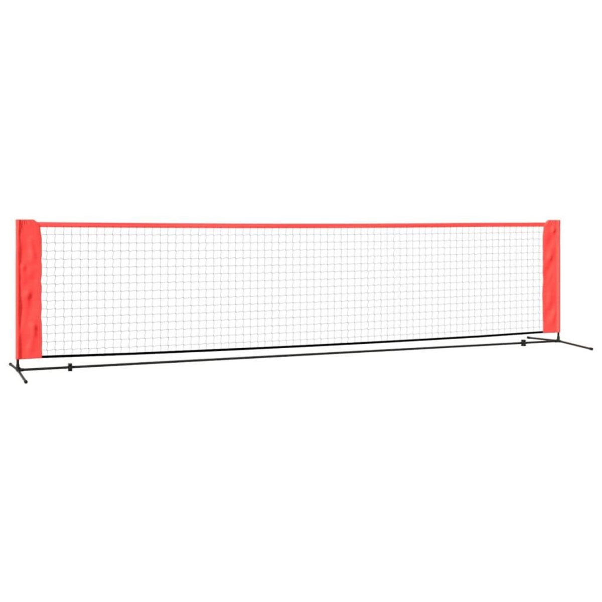 VIDAXL Filet de tennis Noir et rouge 400x100x87 cm Polyester