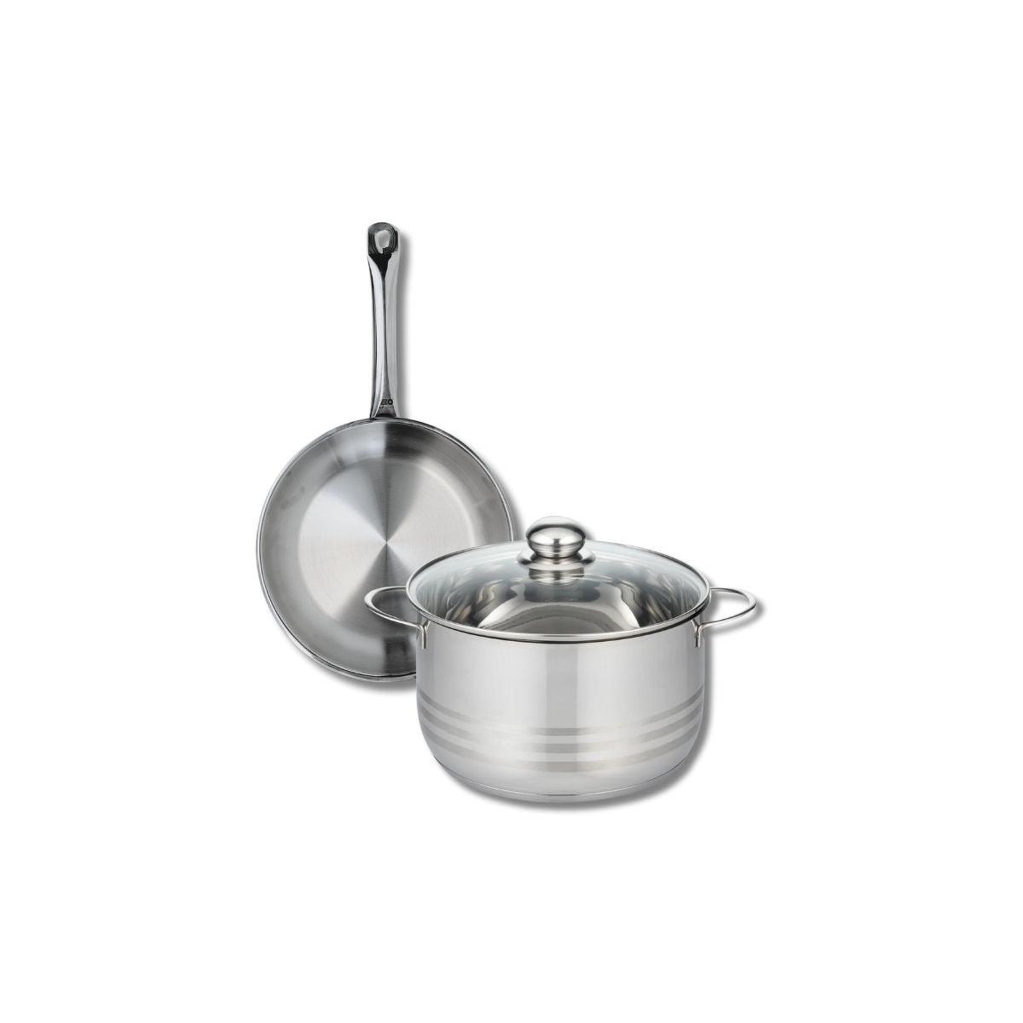 ELO Ensemble de 1 poêle de cuisson 24 cm et 1 faitout 24 cm elo profi brillant