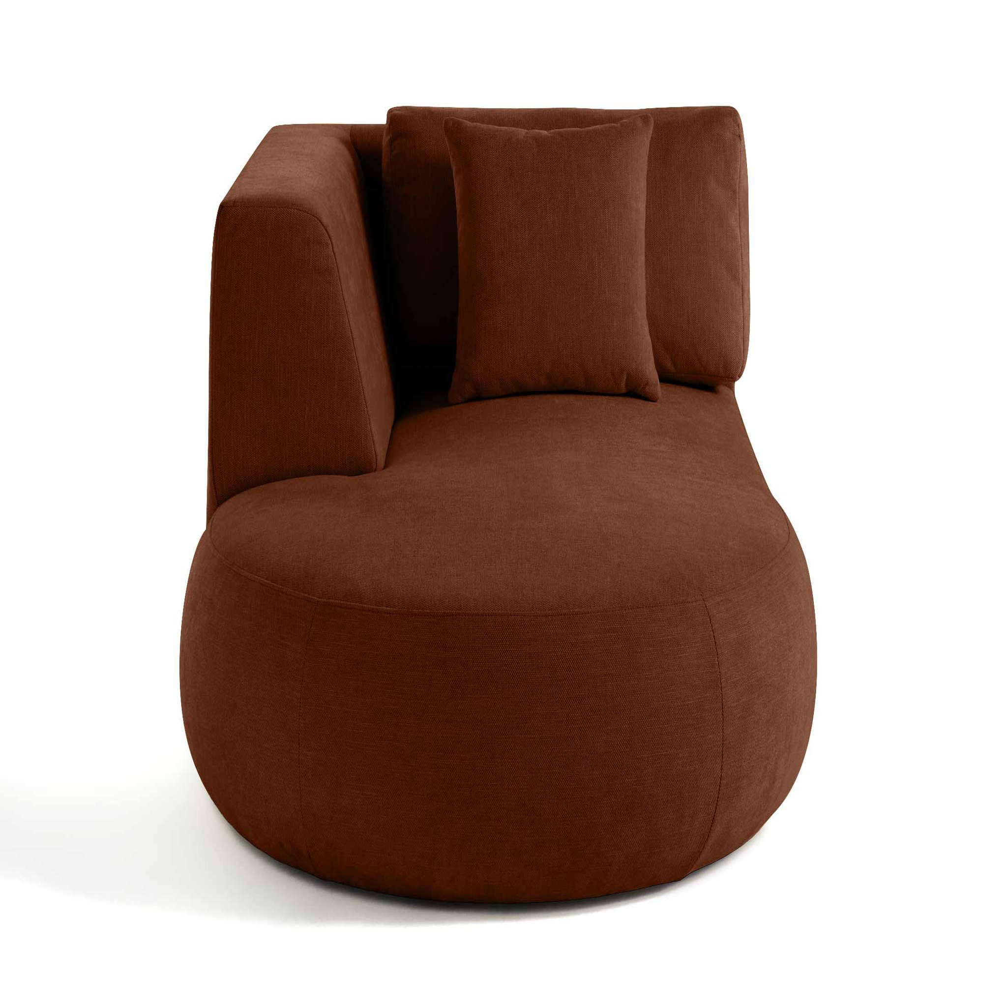 Voir la diapositive 3 : BEST MOBILIER Santorini - module d'assise méridienne gauche - en tissu texturé