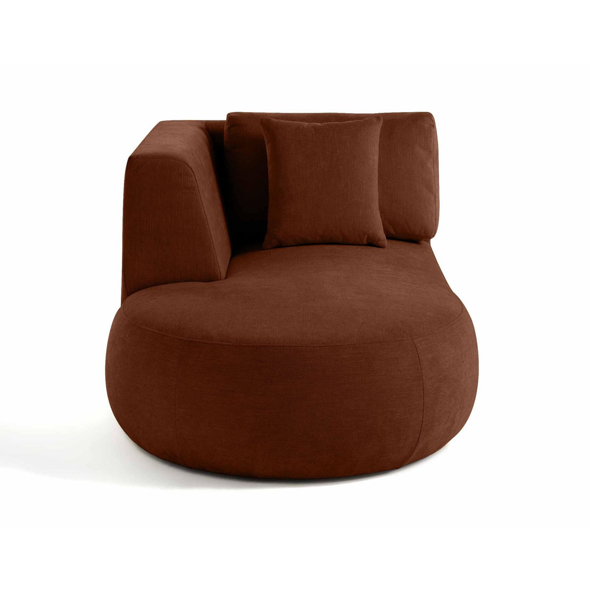 LISA DESIGN Santorini - module d'assise méridienne gauche - en tissu texturé