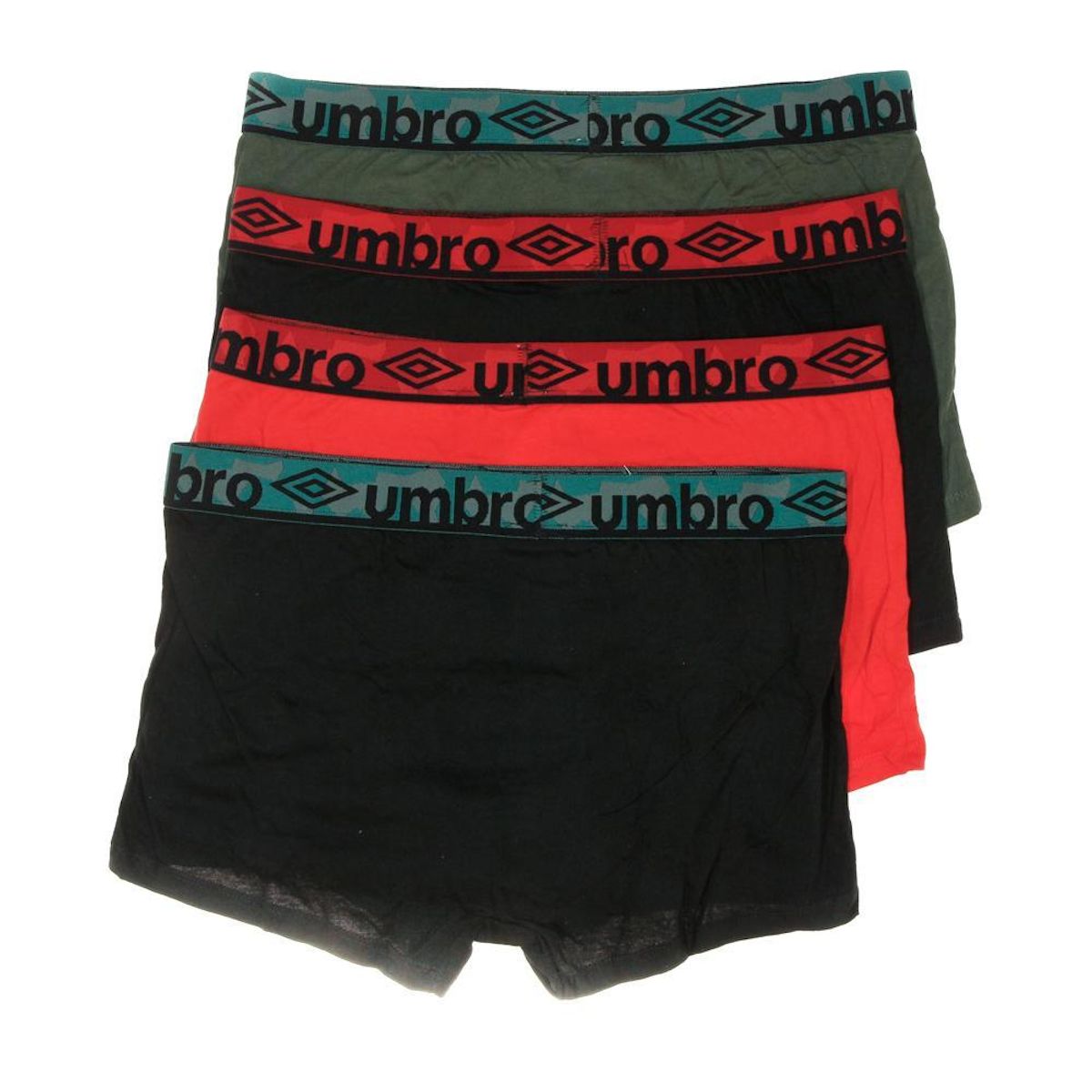 UMBRO x3 Boxers /Kaki/Rouge Homme Umbro C ASS9