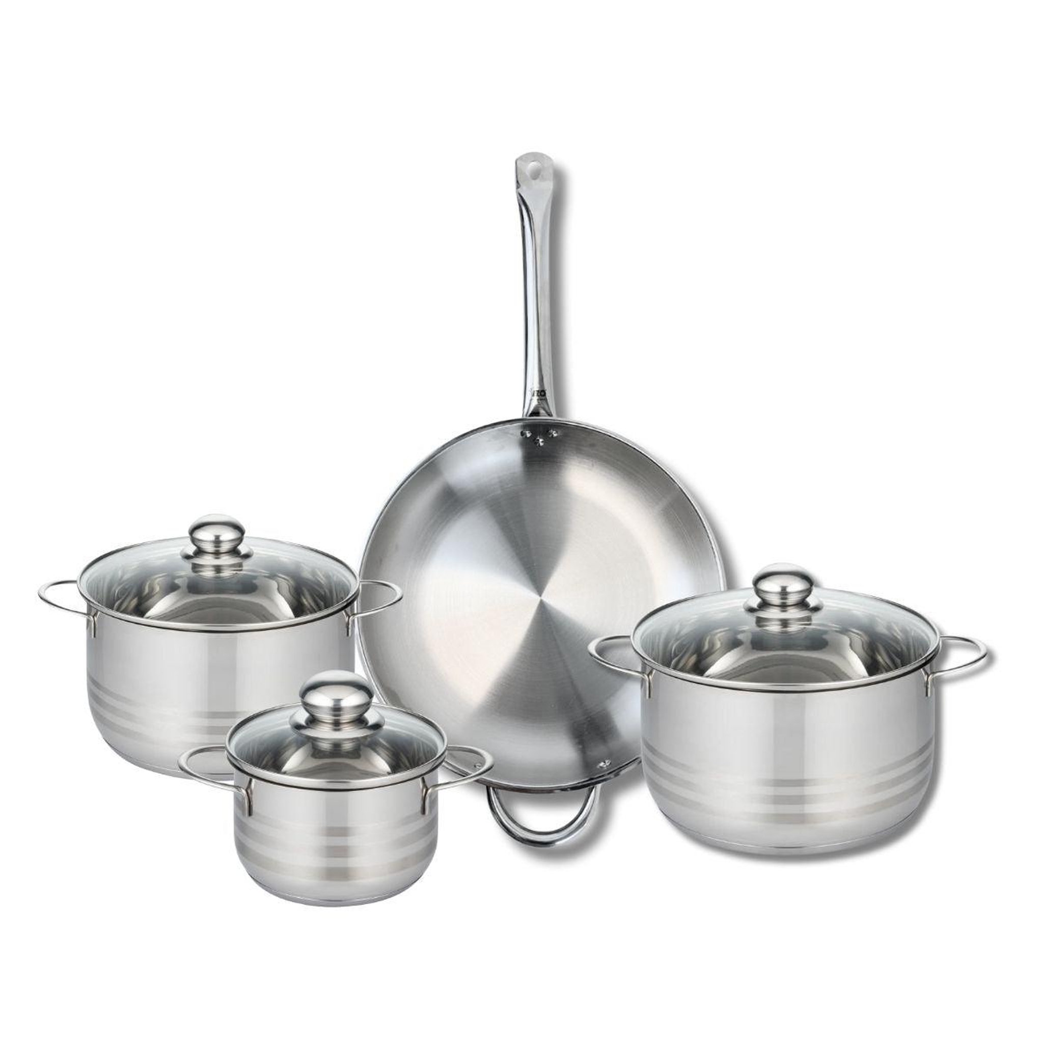 ELO Ensemble de 1 poêle de cuisson 32 cm et 3 faitouts 16, 20 et 24 cm elo profi brillant