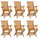 VIDAXL Chaises pliables de jardin lot de 6 Bois de teck solide