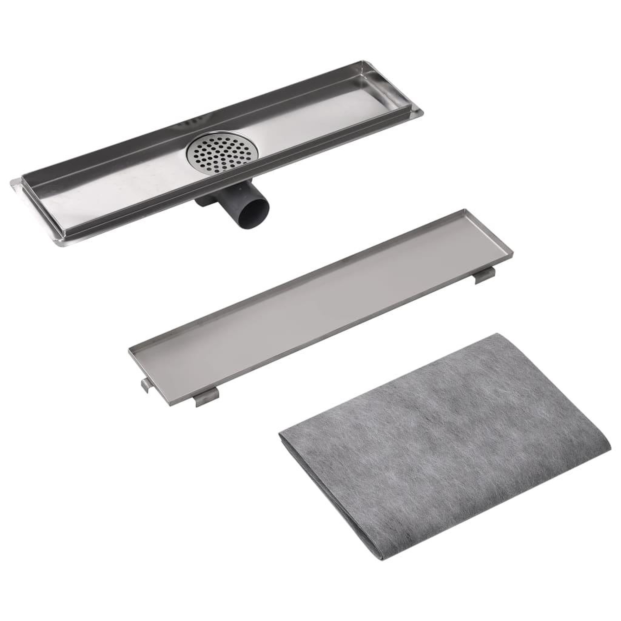 Voir la diapositive 5 : VIDAXL Drain de douche lineaire 530 x 140 mm Acier inoxydable