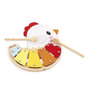 Voir la diapositive 3 : Juratoys-Janod Xylo Poulette en bois - Xylophone colore