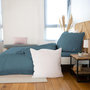 Voir la diapositive 3 : Home collection Parure housse de couette 100%lin/coton 57fils lin métis uni