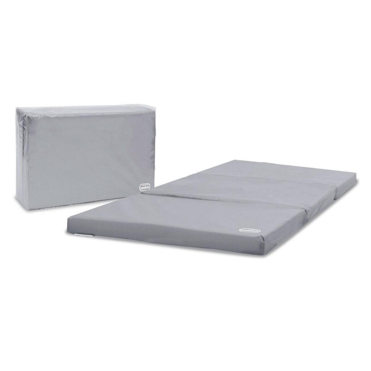 Asalvo Matelas Pliable Gris Ultra Confortable avec Sac de Transport