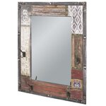 Paris Prix Patère Murale & Miroir  Route  75cm Naturel