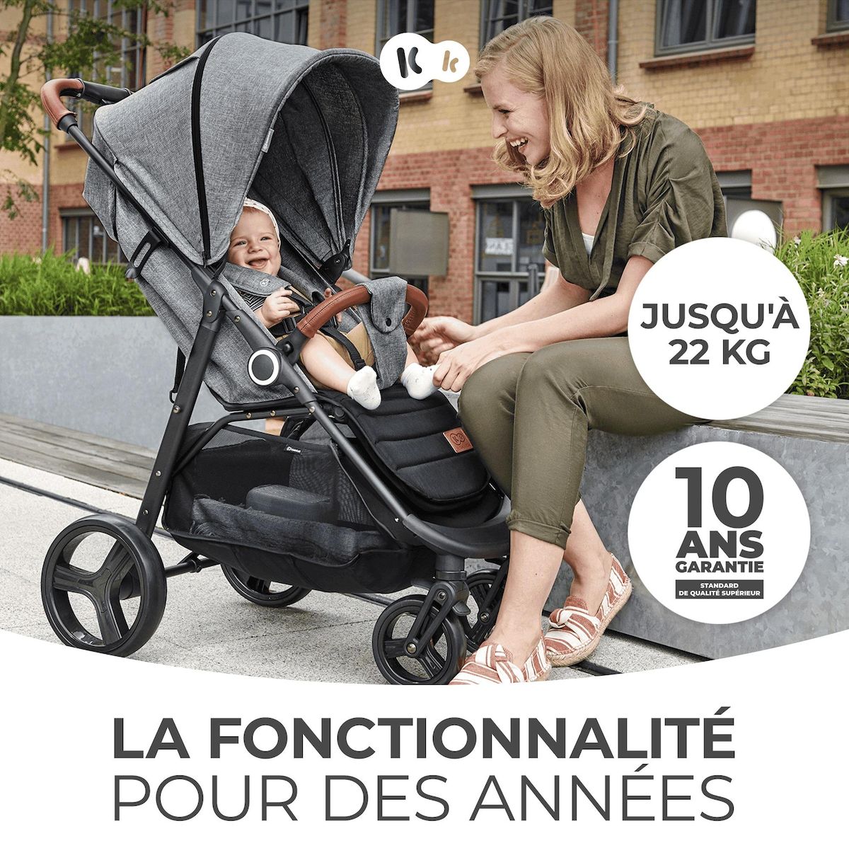 KINDERKRAFT Poussette grande pratique et confortable
