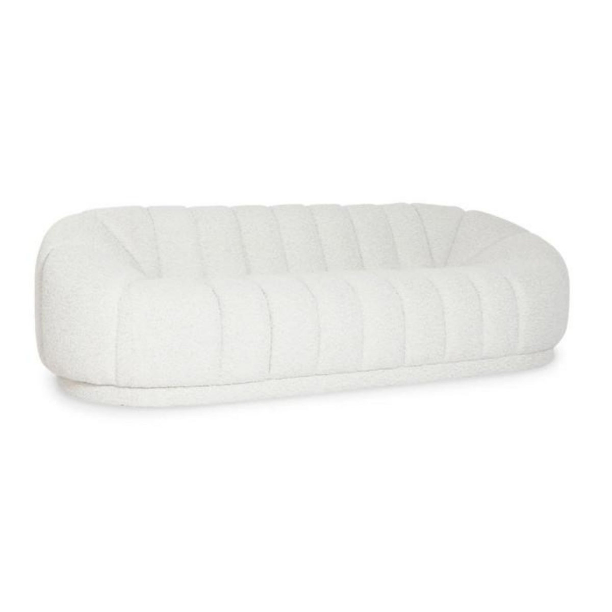 Paris Prix Canapé Design 3 Places Bouclette  Terrence  220cm Crème