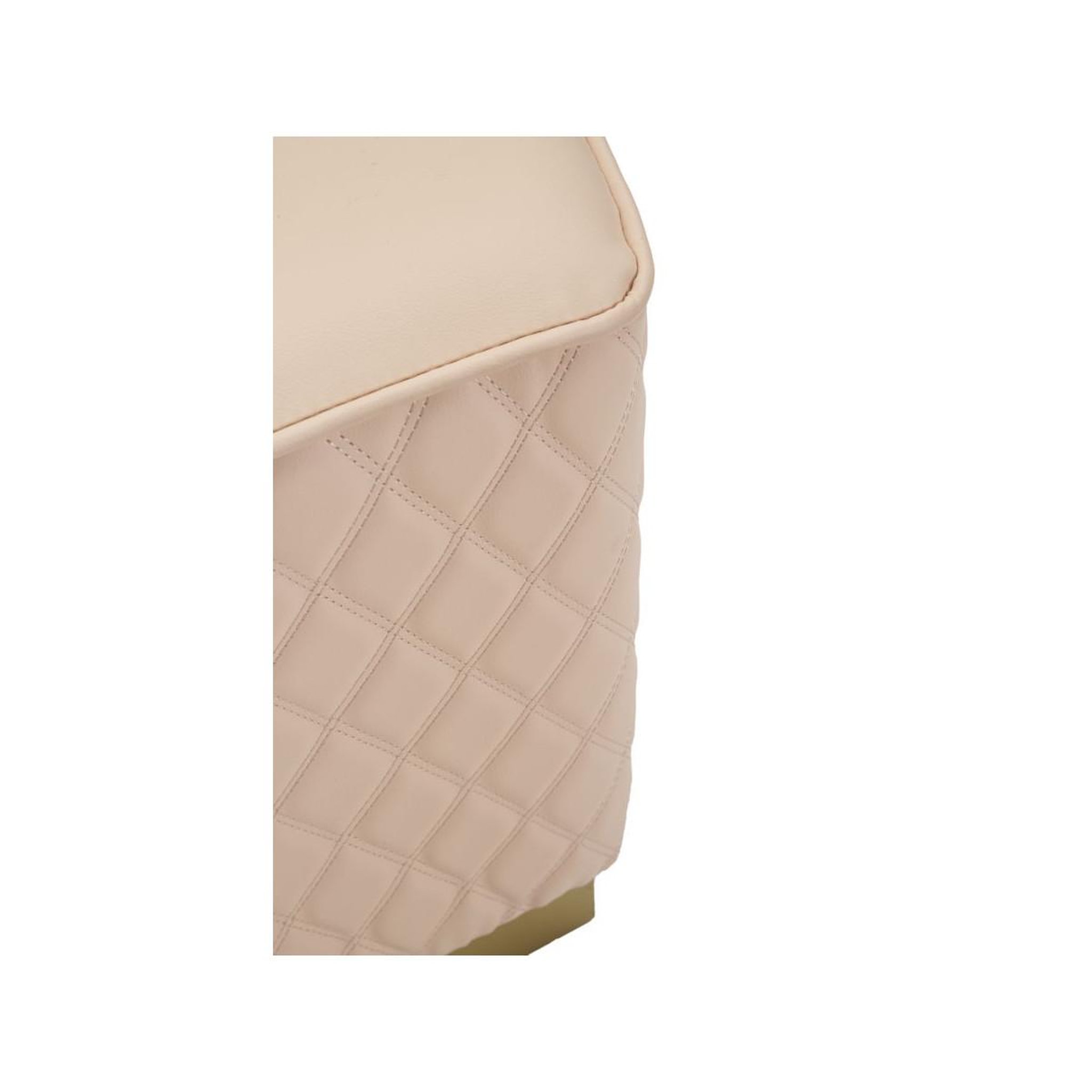 Voir la diapositive 4 : Paris Prix Pouf matelassé  sharon  38cm rose & or