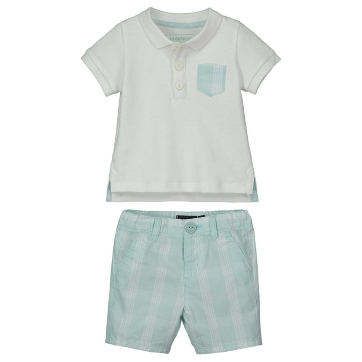 IN EXTENSO Ensemble polo + bermuda bébé garçon