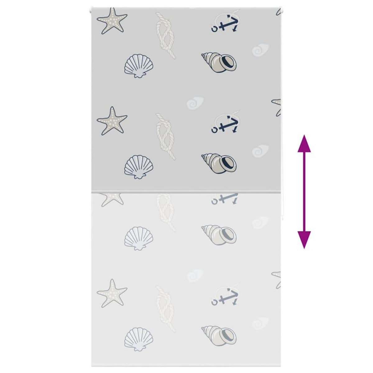 VIDAXL Store enrouleur de douche 140x240 cm largeur du tissu 136 cm