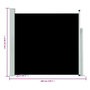 Voir la diapositive 6 : VIDAXL Auvent lateral retractable de patio 170x300 cm Noir