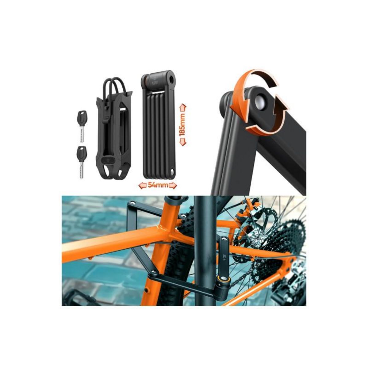 CASR Antivol Casr CASR Antivol Fold Noir