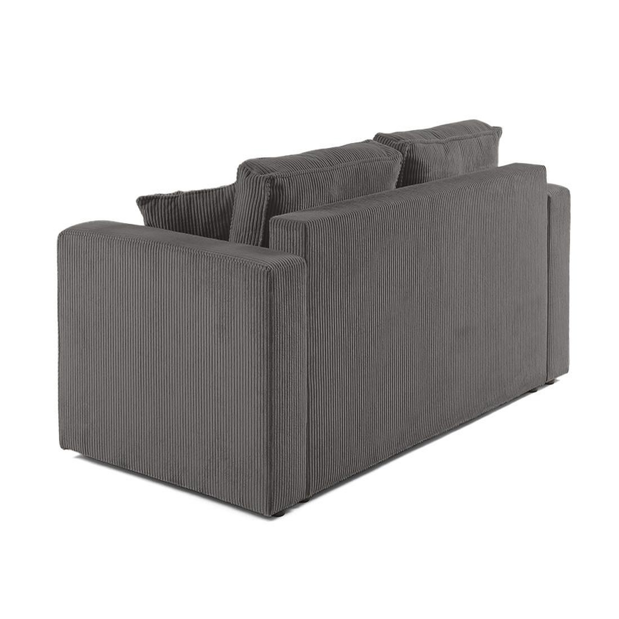 Voir la diapositive 6 : BEST MOBILIER Topaze - canapé droit 2 places - en velours côtelé