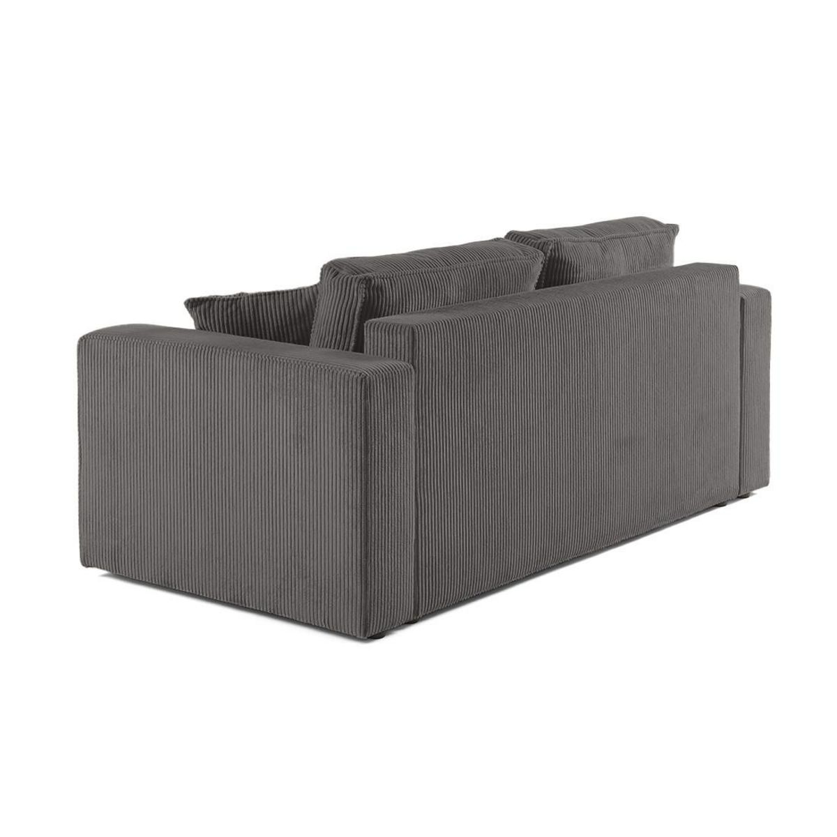 BEST MOBILIER Topaze - canapé droit 2 places - en velours côtelé