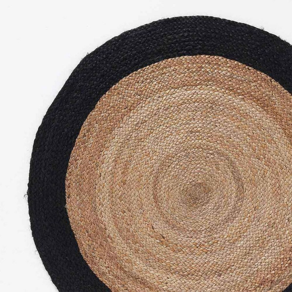 Douceur d'Intérieur Tapis rond 90 cm jute Salem noir