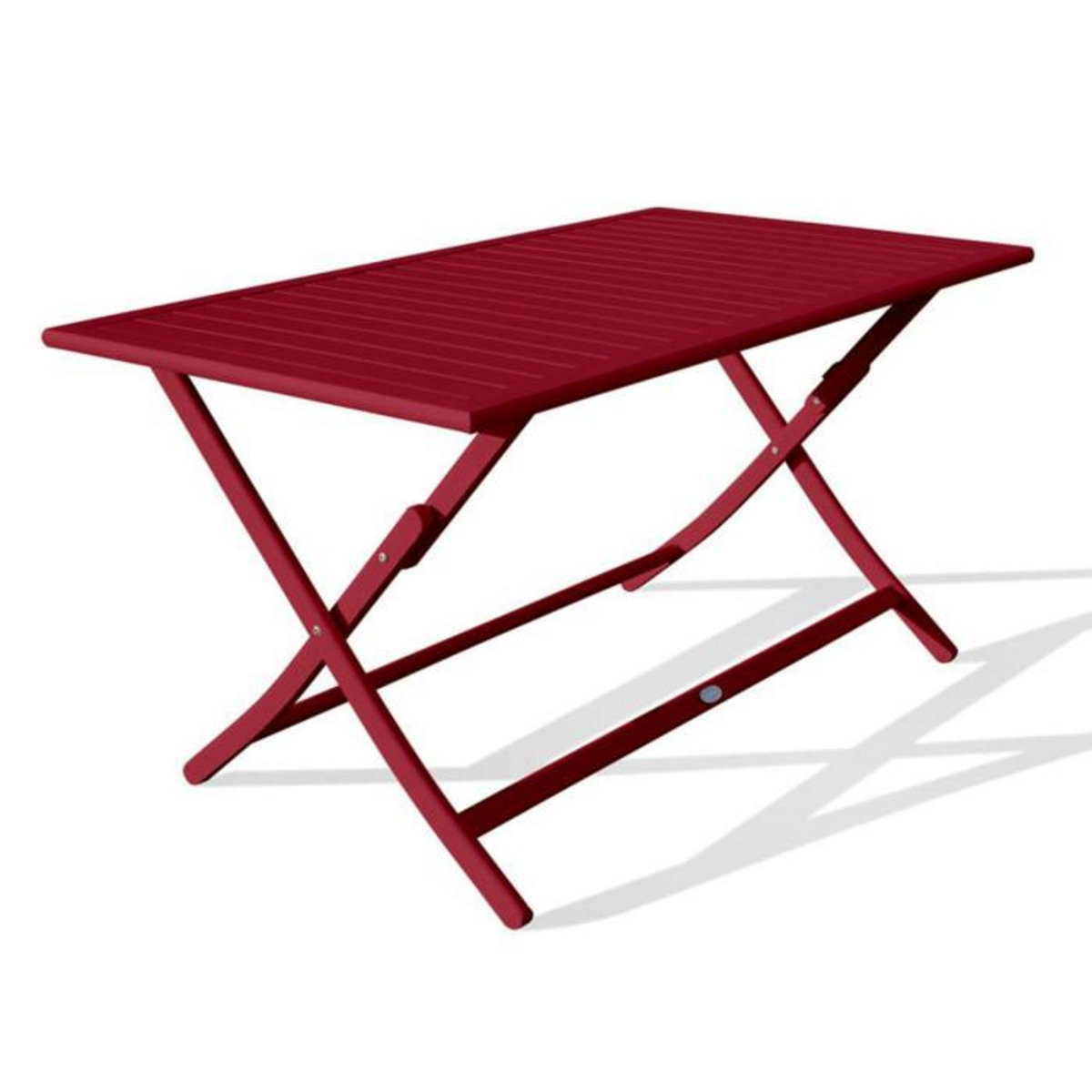 Paris Prix Table de Jardin Pliante  Marius  140cm Rouge Carmin