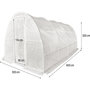 Voir la diapositive 4 : Habitat et Jardin Bâche pour serre tunnel de jardin  Mimosa  - 18 m² - 180g - Blanc