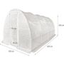 Voir la diapositive 4 : Habitat et Jardin Bâche pour serre tunnel de jardin  Mimosa  - 18 m² - 180g - Blanc