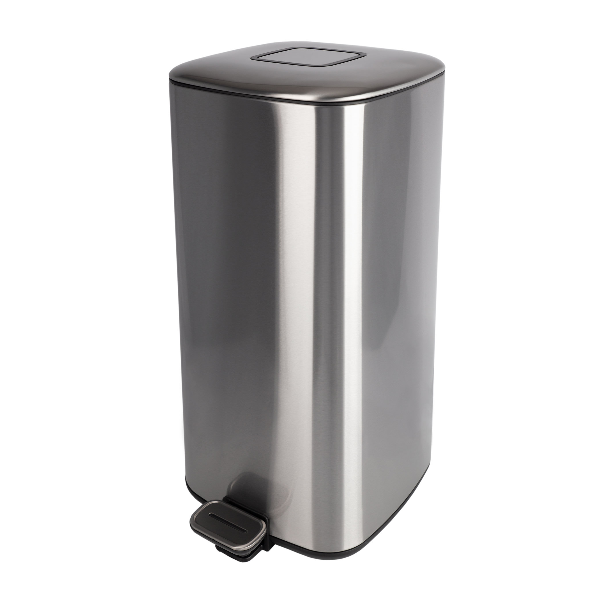 Voir la diapositive 1 : HAILO Poubelle à pédale 32L Cube Inox