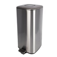 simplehuman CW2024 poubelle rectangulaire à pédale, avec réserve à sacs,  poubelle de cuisine, acier inoxydable brossé, 45 litres : :  Cuisine et Maison