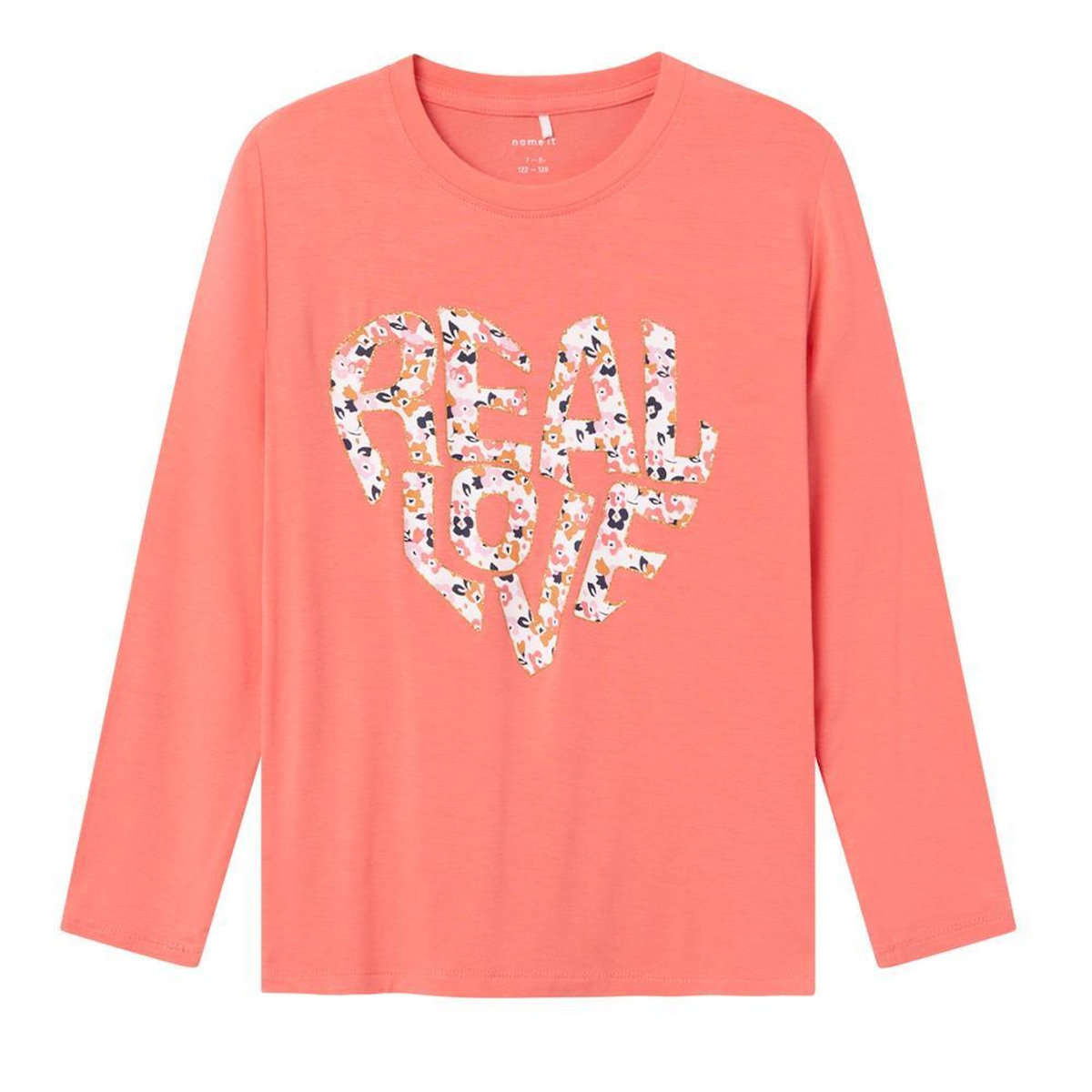 NAME IT T-shirt Manches Longues Orange Fille Name it Fnjafa