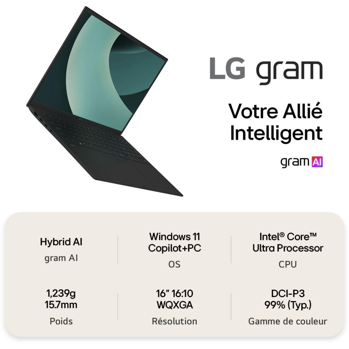 LG Ordinateur portable Gram  16Z90TL-G.AU88F Copilot+