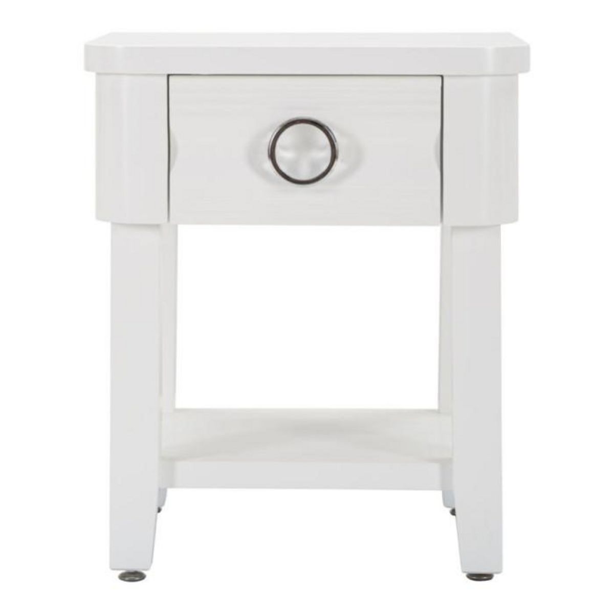 Paris Prix Table de Chevet en Bois  Shine  54cm Blanc