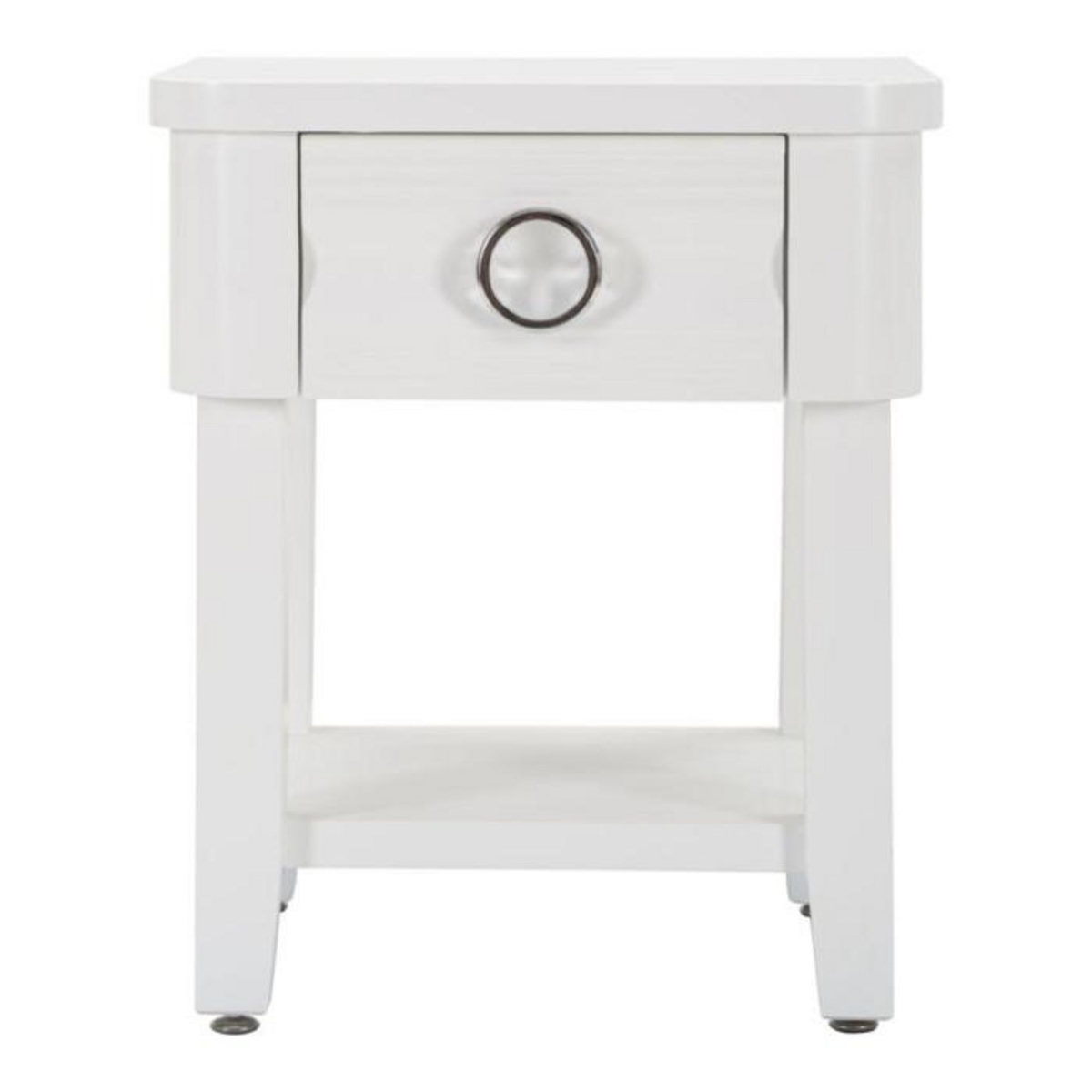 Paris Prix Table de Chevet en Bois  Shine  54cm Blanc