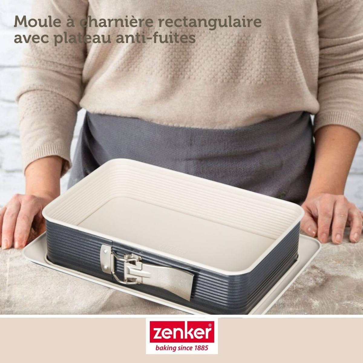 ZENKER Set pâtisserie avec moule à charnière 28 x 18 cm, 2 bols à mixer et 1 spatule Zenker