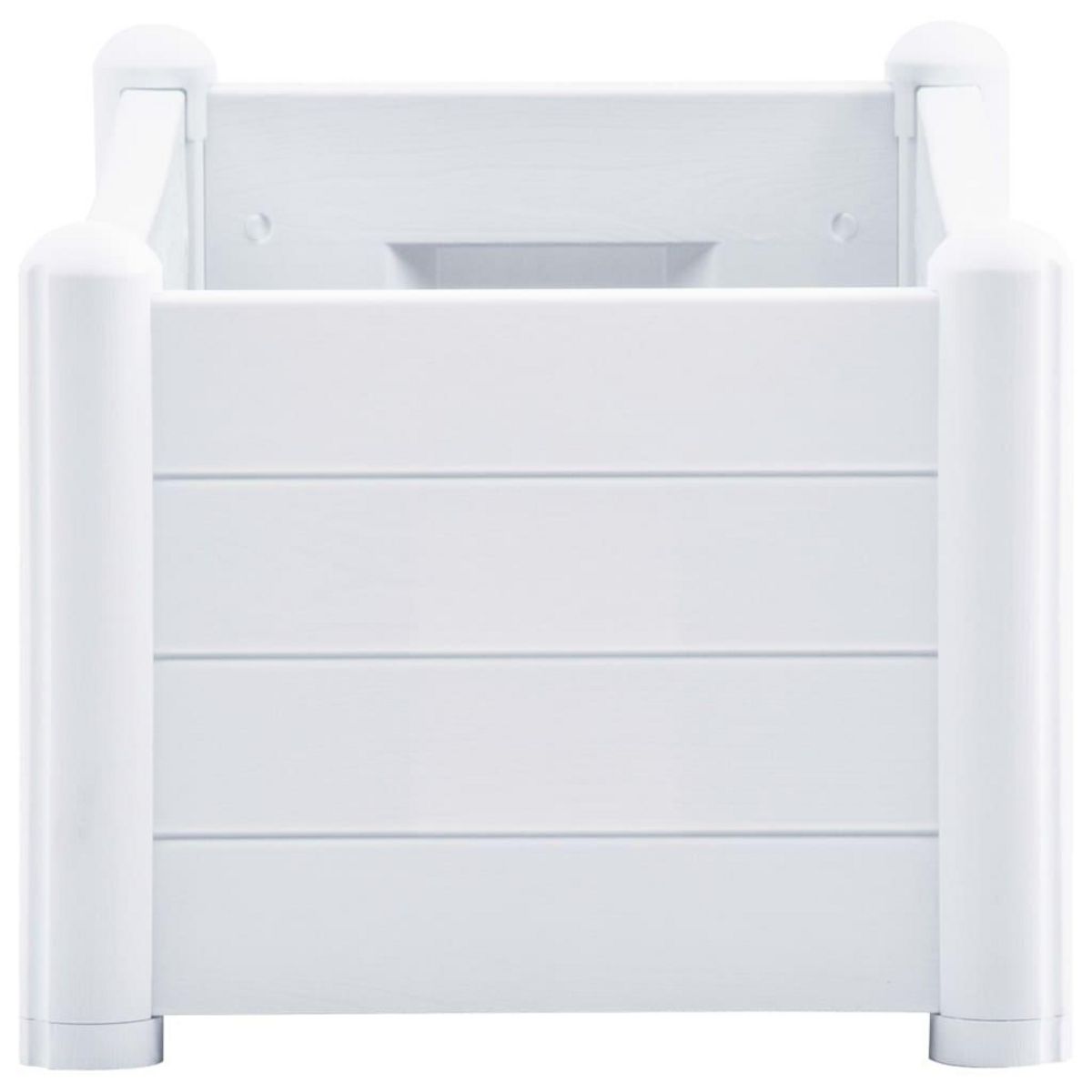 VIDAXL Lit sureleve de jardin PP Blanc 100x43x35 cm