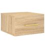 Voir la diapositive 2 : VIDAXL Table de chevet murale chêne sonoma 35x35x20 cm