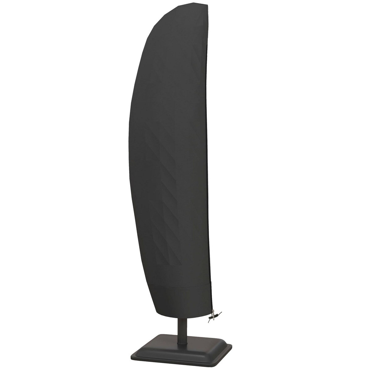 OUTSUNNY Housse de protection imperméable pour parasol droit avec fermeture éclair et cordon de serrage polyester PVC haute densité noir