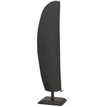 OUTSUNNY Housse de protection imperméable pour parasol droit avec fermeture éclair et cordon de serrage polyester PVC haute densité noir