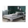 Voir la diapositive 2 : HomeStyle4U Lit double en bois massif 160x200cm blanc pin lit futon a lattes cadre de lit