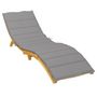 Voir la diapositive 3 : VIDAXL Coussin de chaise longue gris 200x50x3cm tissu oxford