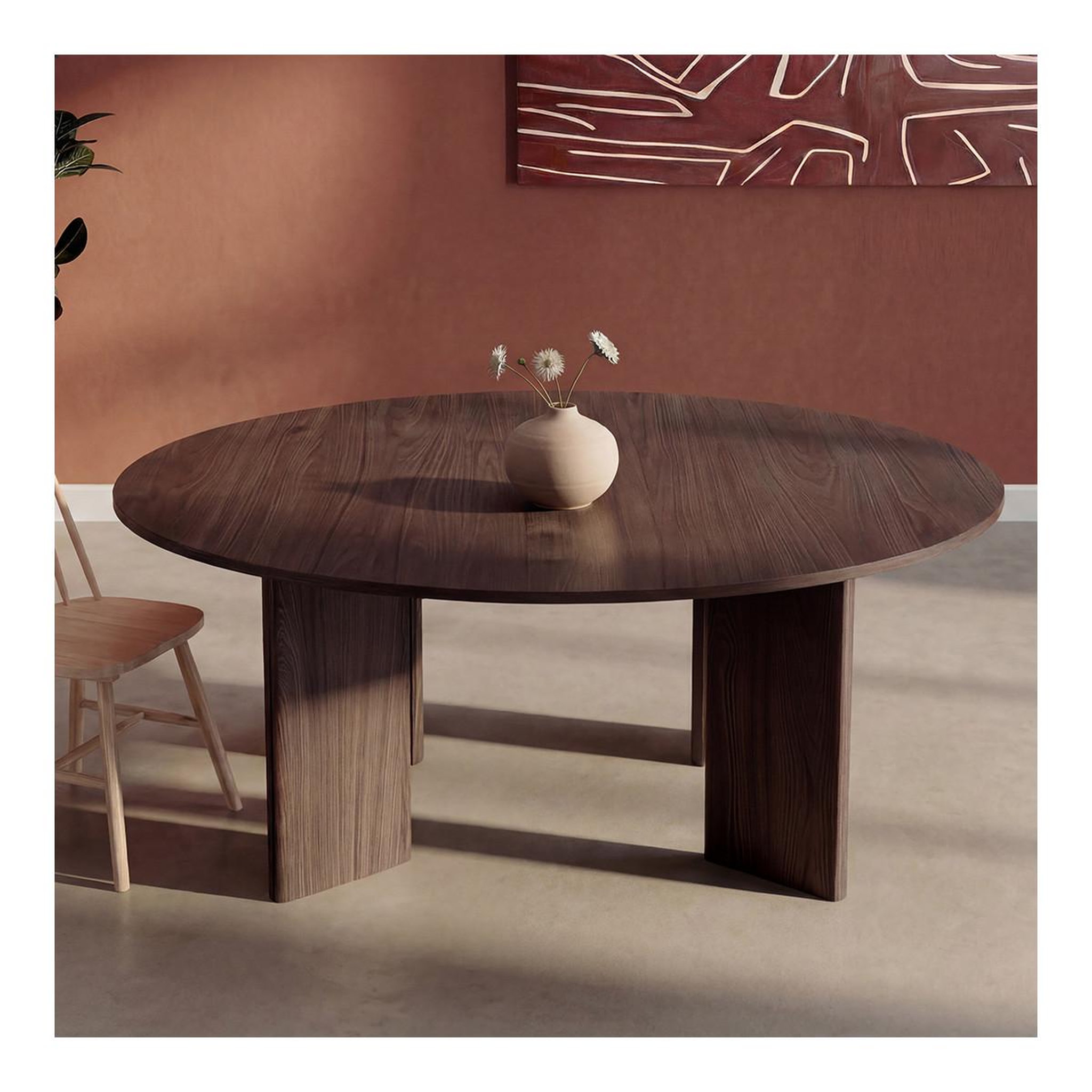 Voir la diapositive 3 : Paris Prix Table à manger ronde  graos  180cm moka