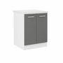 Voir la diapositive 1 : MARKET24 Meuble d'Appoint Gris Plastique Mélamine PVC