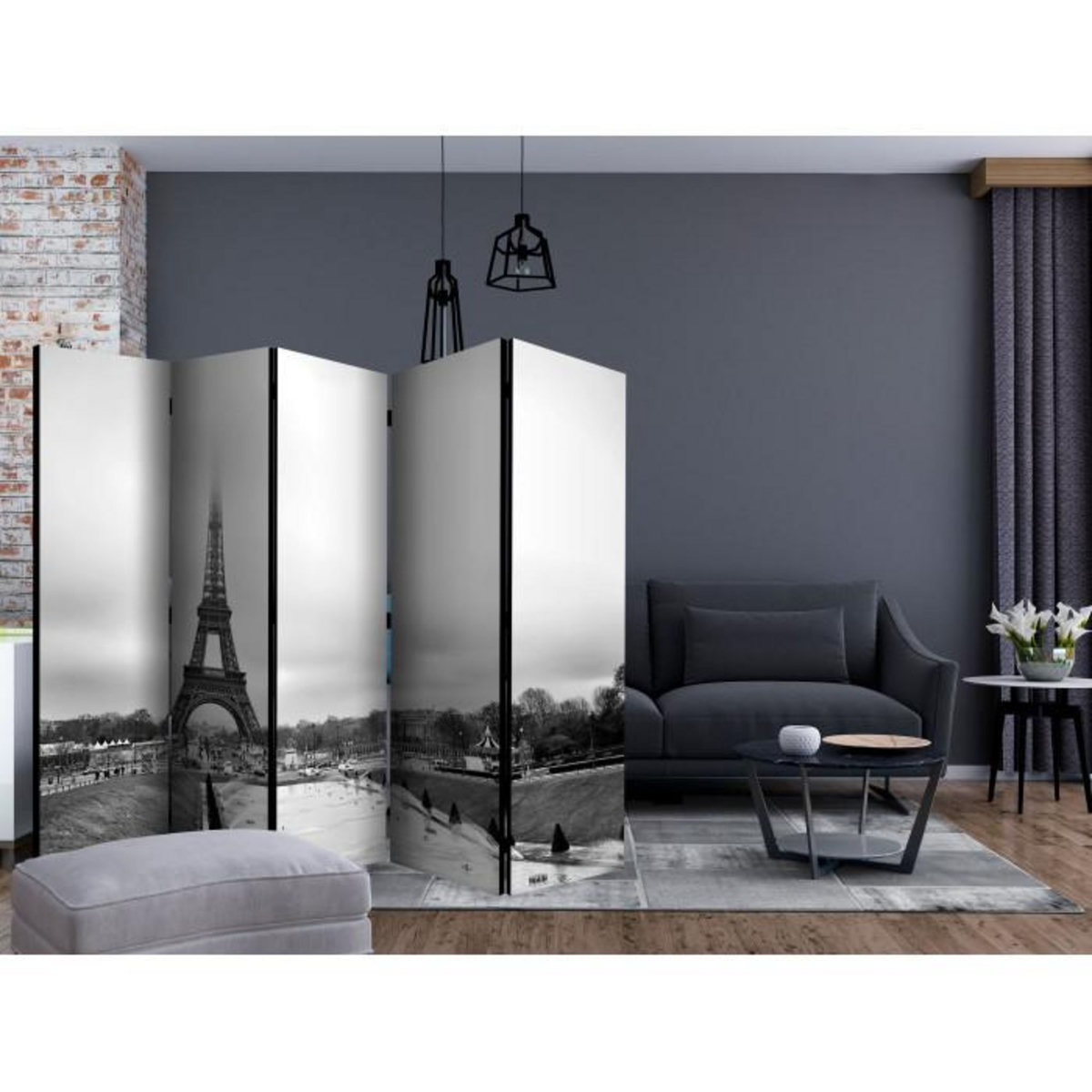 Paris Prix Paravent 5 Volets  Tower in the Fog  172x225cm