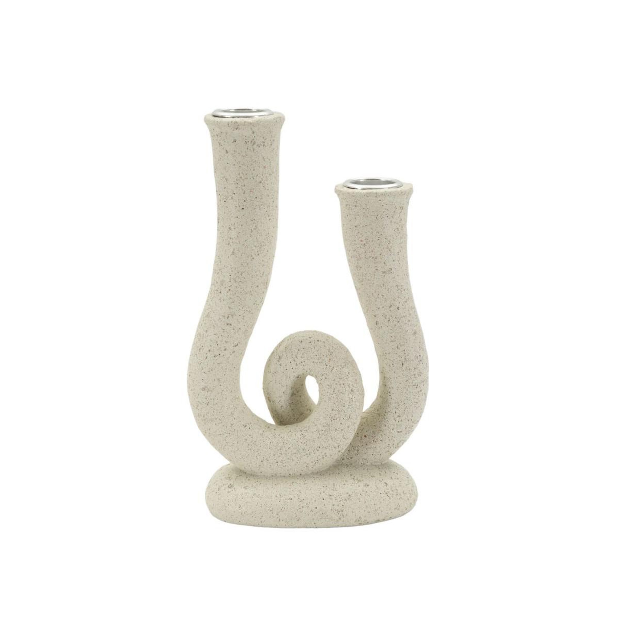 Paris Prix Chandelier Double Moucheté  Stons  20cm Crème