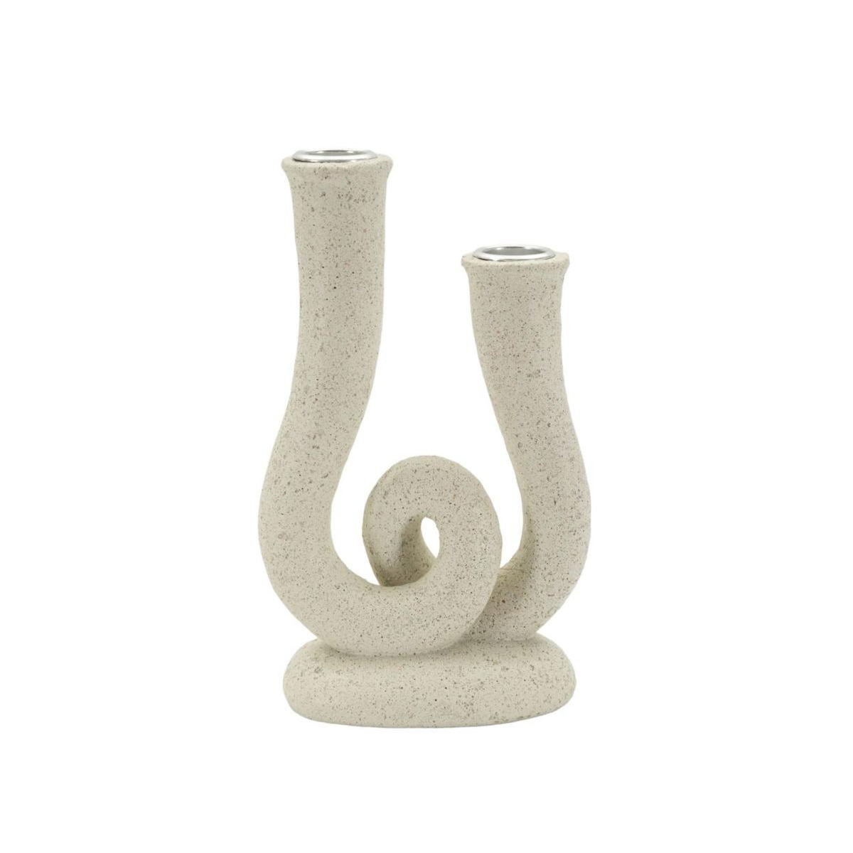 Paris Prix Chandelier Double Moucheté  Stons  20cm Crème