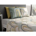 ATELIER DU COTON Parure de drap 100% coton 57fils colizé. Coloris disponibles : Beige